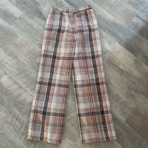 Vintage Koret Of California Women's High Rise Plaid Wide Leg Pants, size 2 or 4